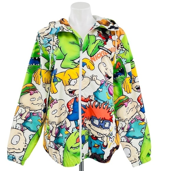 MEMBERS ONLY x NICKELODEON “ Rugrats Zip Up Hooded Jacket Size M NEW - Picture 1 of 8
